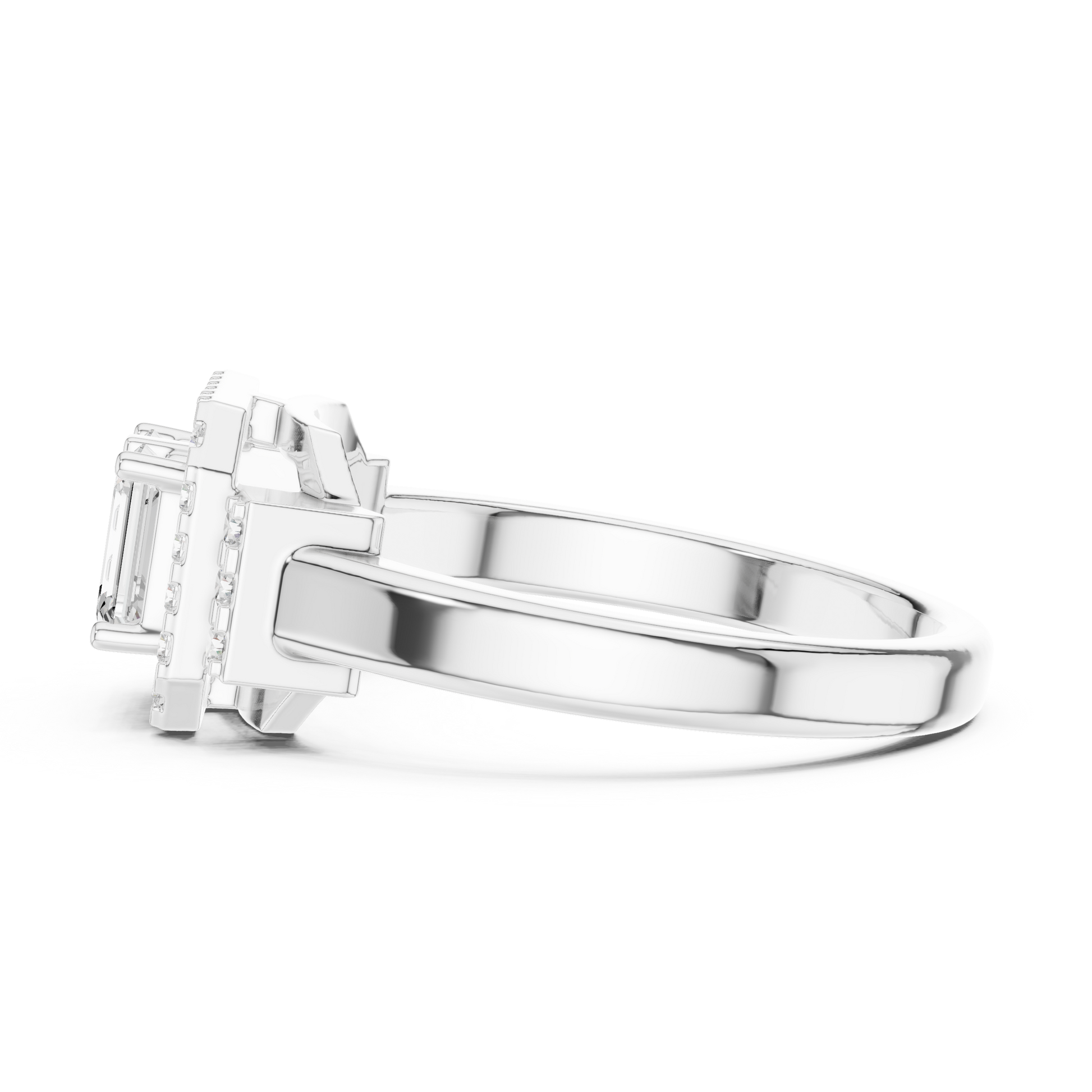 Mixed Shape Lab Grown Diamond Halo Ring