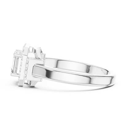 Mixed Shape Lab Grown Diamond Halo Ring