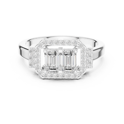 Mixed Shape Lab Grown Diamond Halo Ring