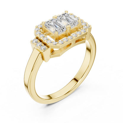 Mixed Shape Lab Grown Diamond Halo Ring