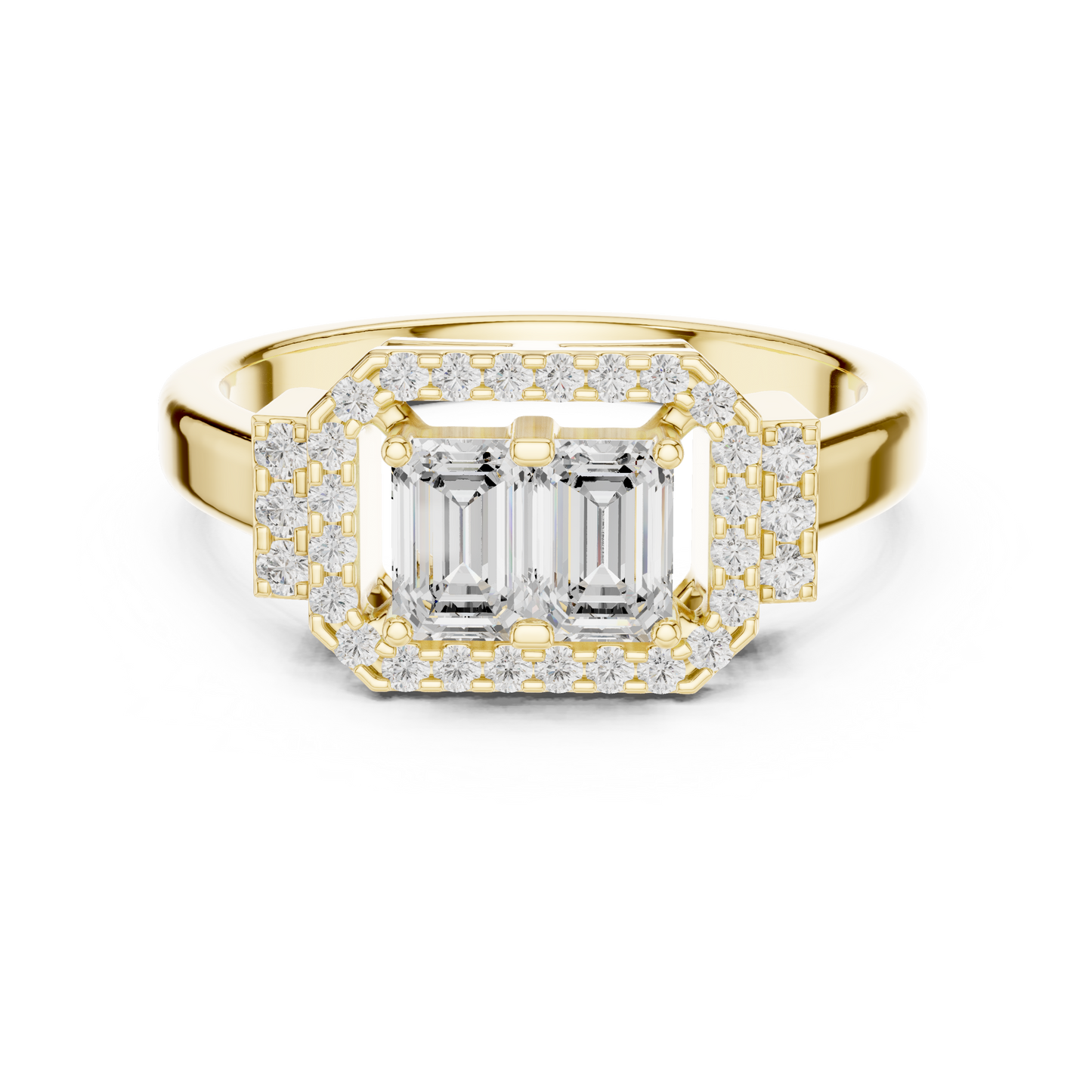 Mixed Shape Lab Grown Diamond Halo Ring