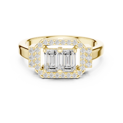 Mixed Shape Lab Grown Diamond Halo Ring