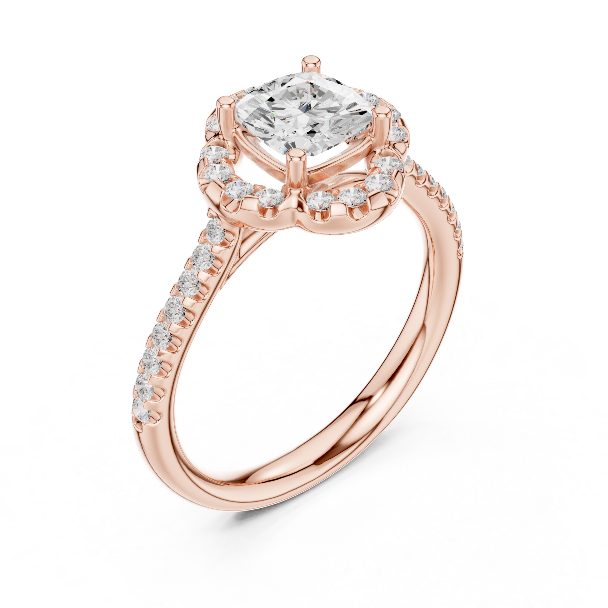 Mixed Shape Lab Grown Diamond Halo Ring