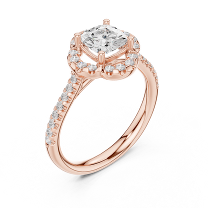 Mixed Shape Lab Grown Diamond Halo Ring