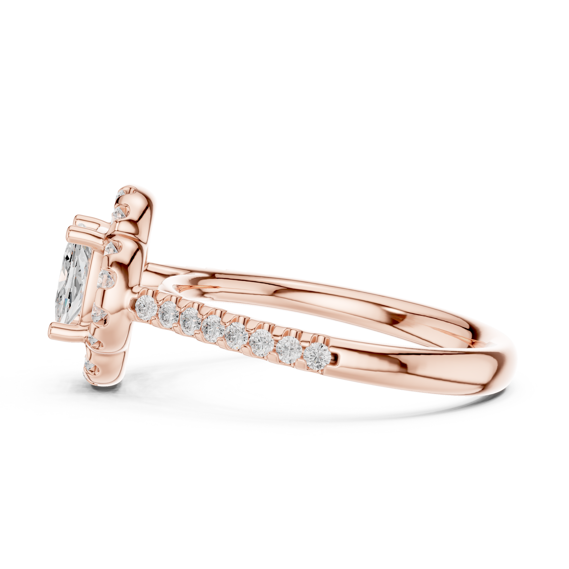 Mixed Shape Lab Grown Diamond Halo Ring