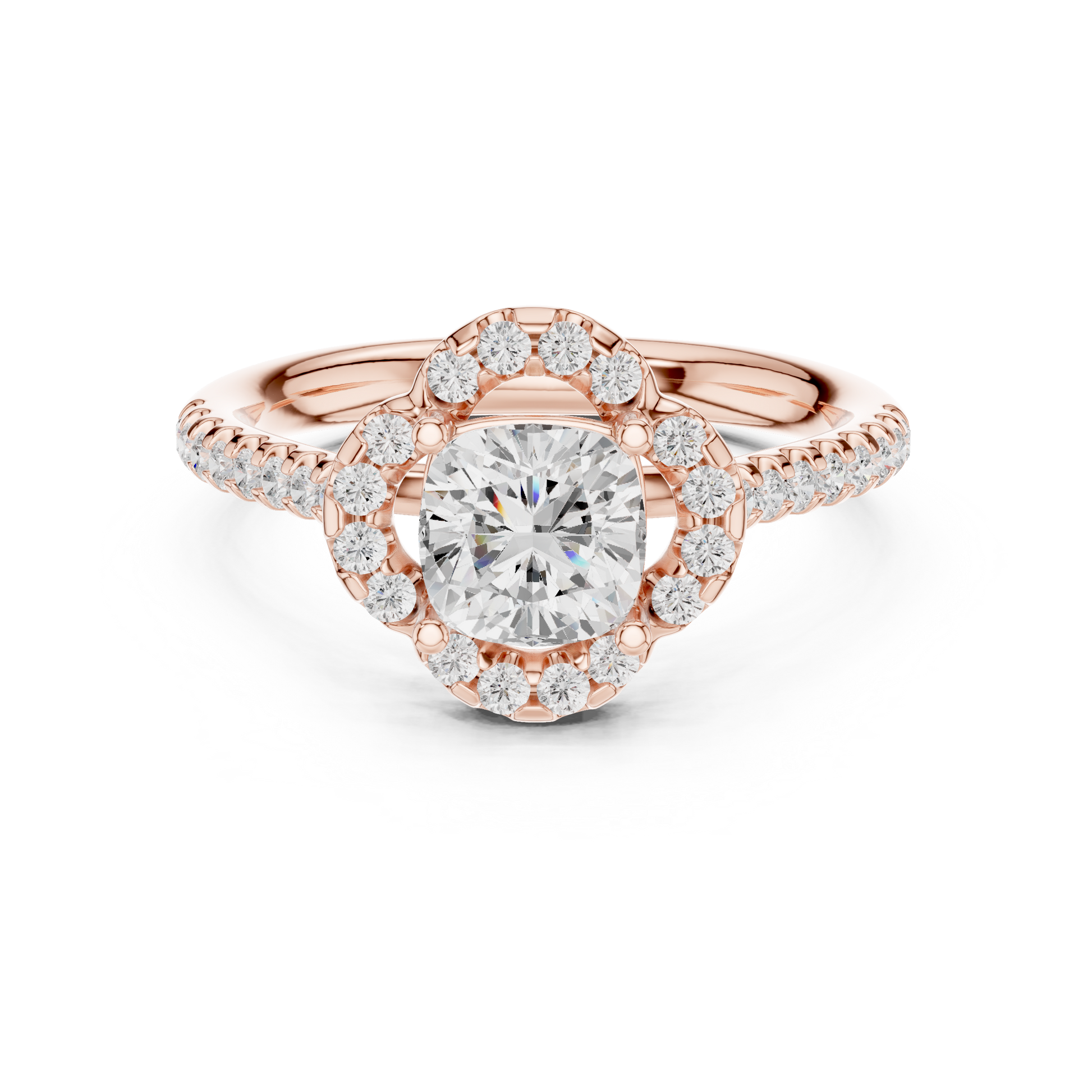 Mixed Shape Lab Grown Diamond Halo Ring