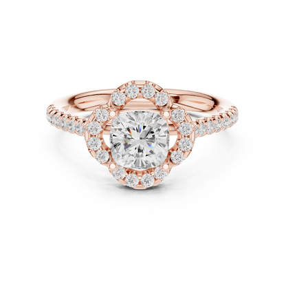 Mixed Shape Lab Grown Diamond Halo Ring