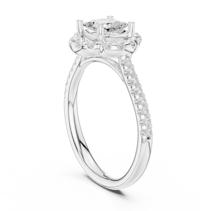 Mixed Shape Lab Grown Diamond Halo Ring