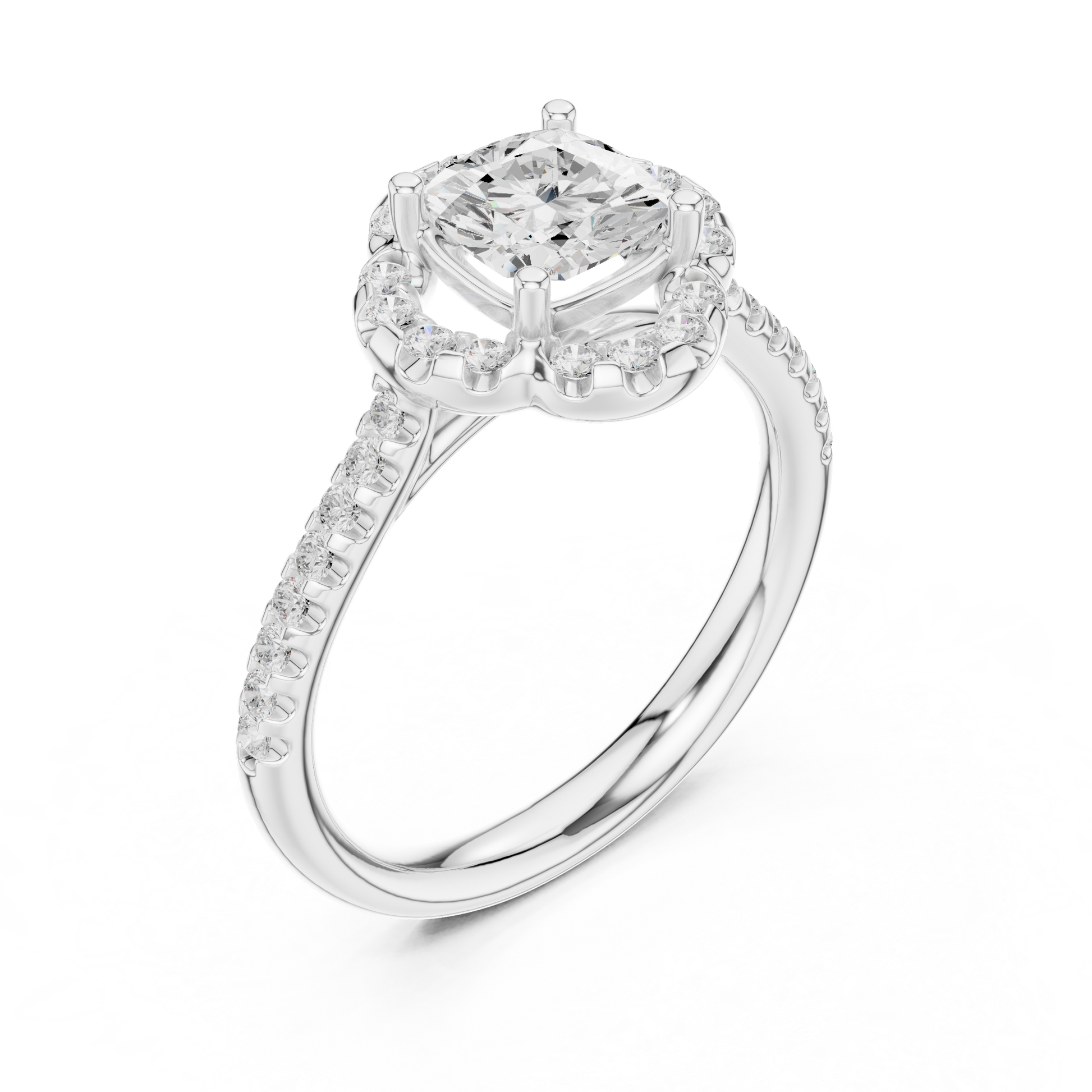 Mixed Shape Lab Grown Diamond Halo Ring