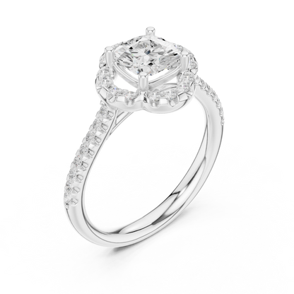 Mixed Shape Lab Grown Diamond Halo Ring