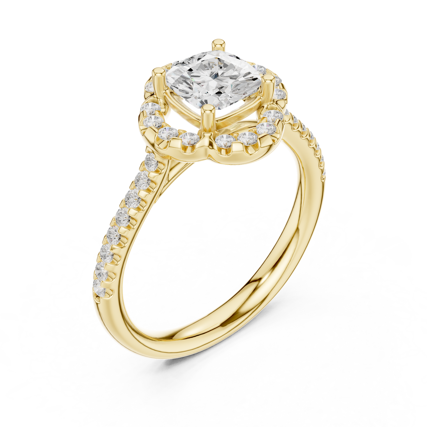 Mixed Shape Lab Grown Diamond Halo Ring
