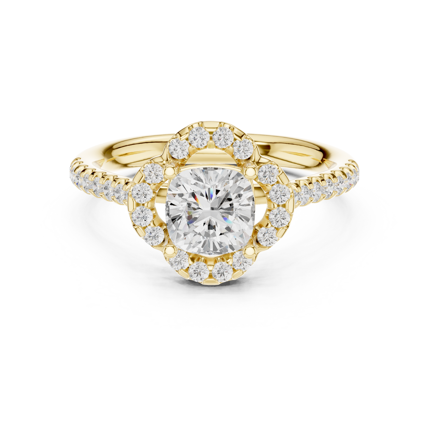 Mixed Shape Lab Grown Diamond Halo Ring
