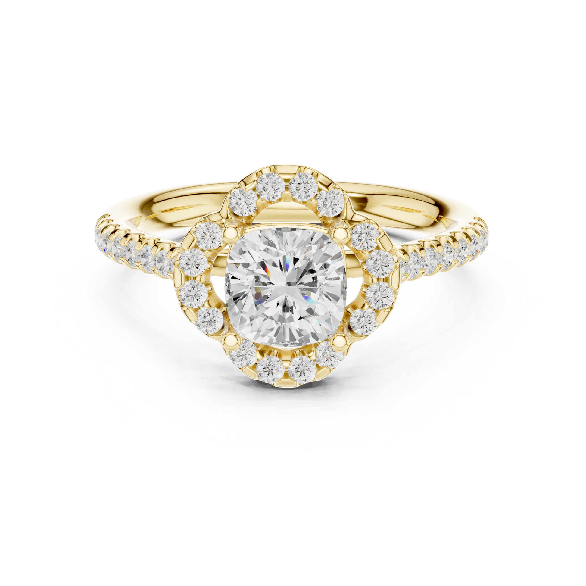 Mixed Shape Lab Grown Diamond Halo Ring