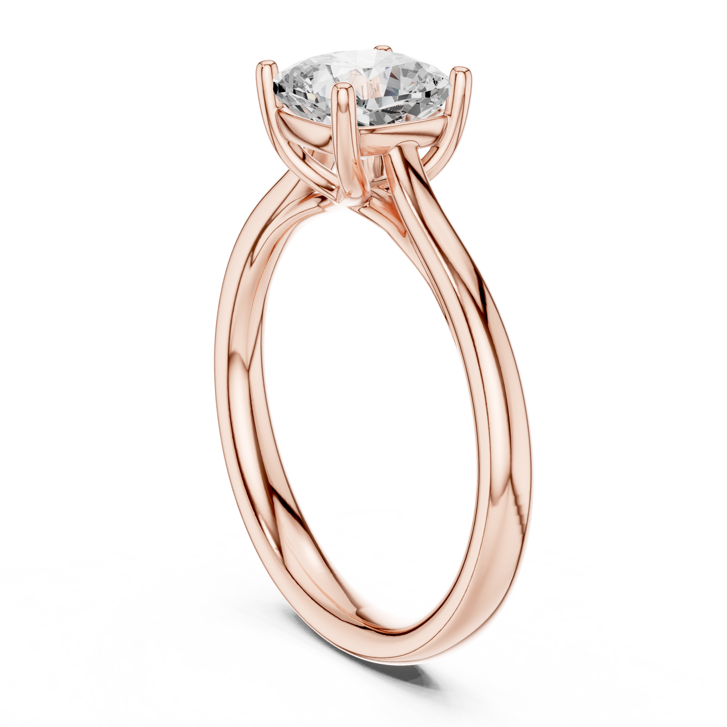 Round Solitaire Lab Grown Diamond Ring