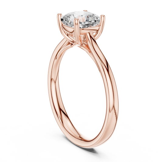 Round Solitaire Lab Grown Diamond Ring