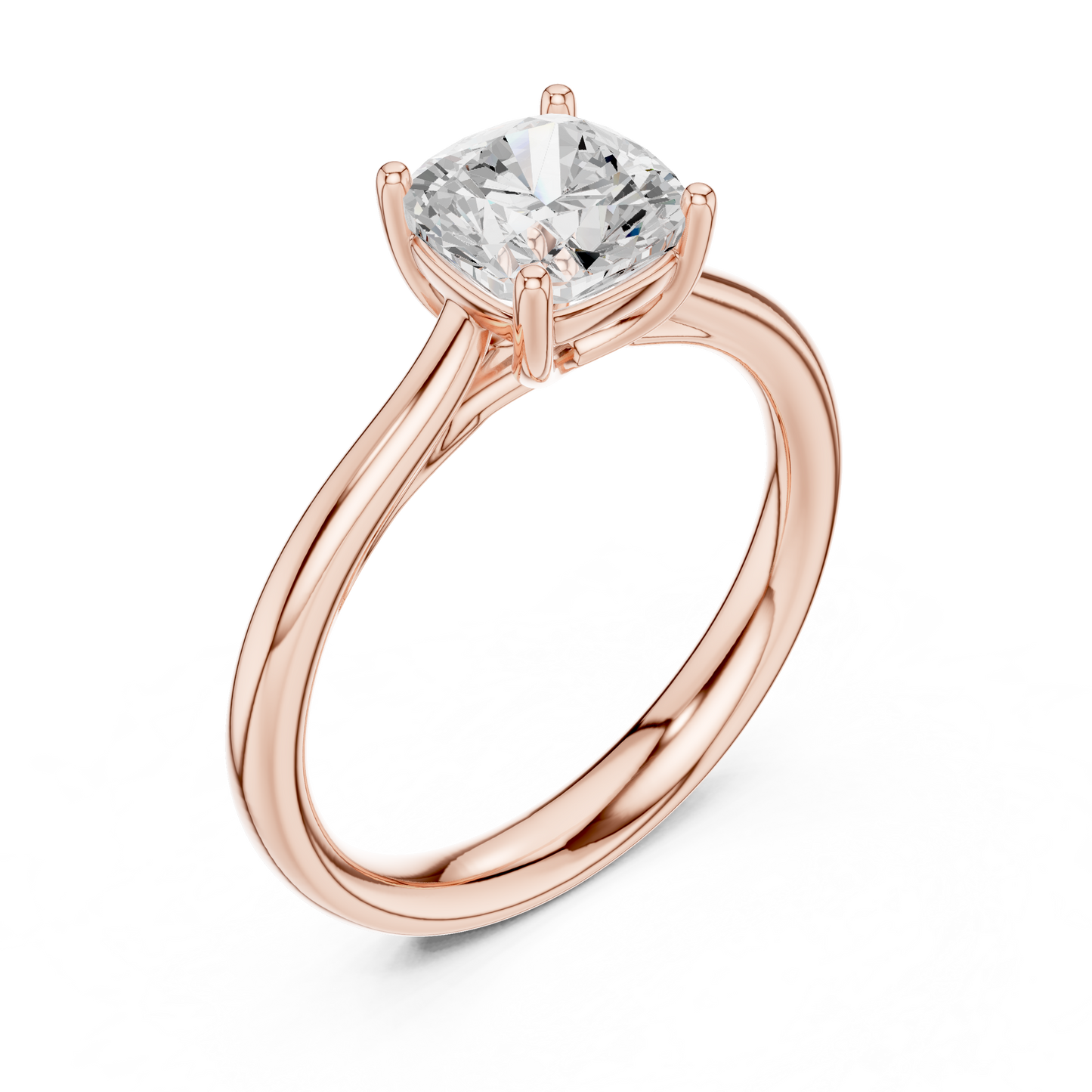 Round Solitaire Lab Grown Diamond Ring