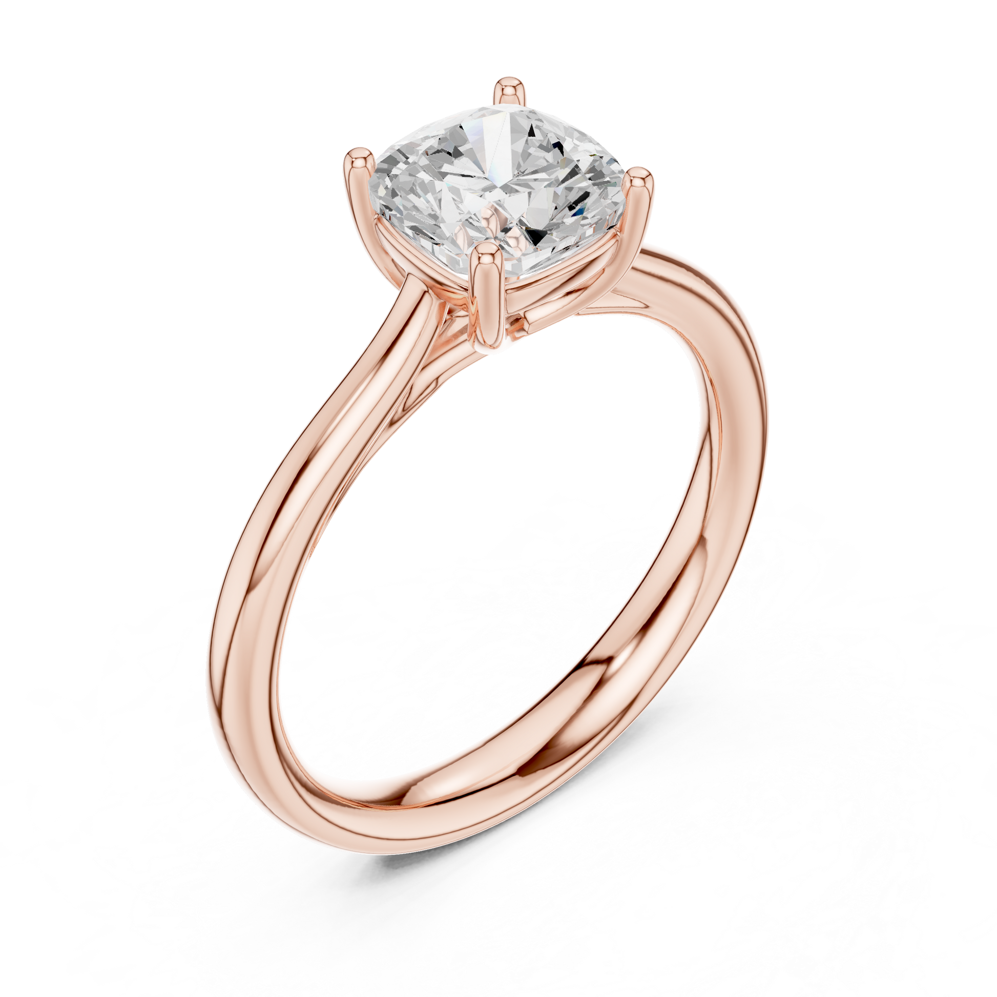 Round Solitaire Lab Grown Diamond Ring