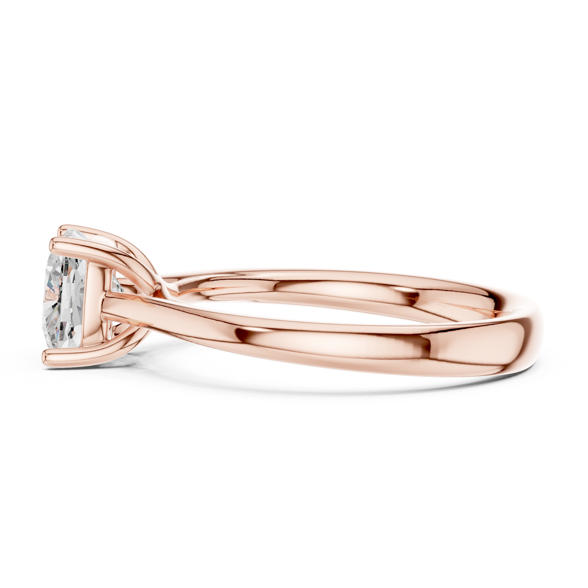 Round Solitaire Lab Grown Diamond Ring