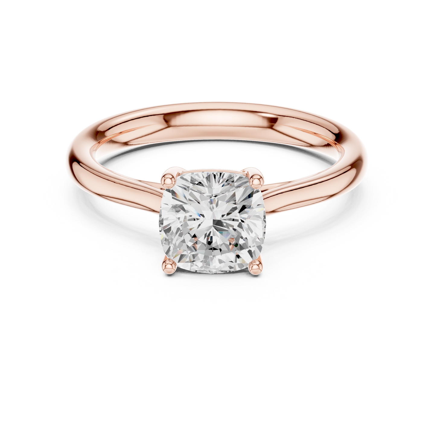 Round Solitaire Lab Grown Diamond Ring