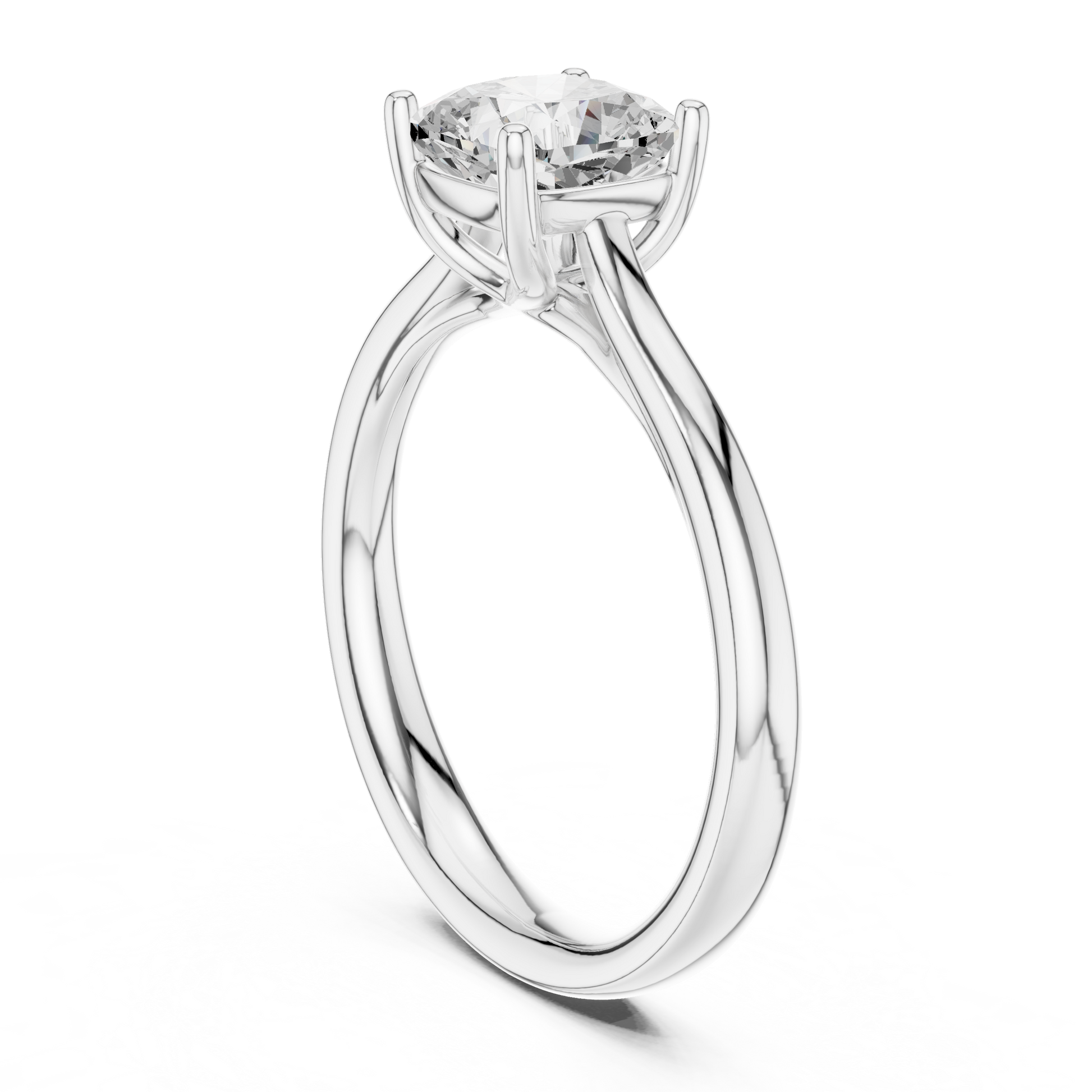 Round Solitaire Lab Grown Diamond Ring