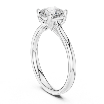 Round Solitaire Lab Grown Diamond Ring