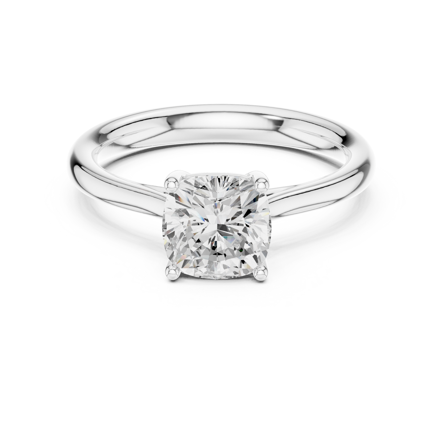 Round Solitaire Lab Grown Diamond Ring