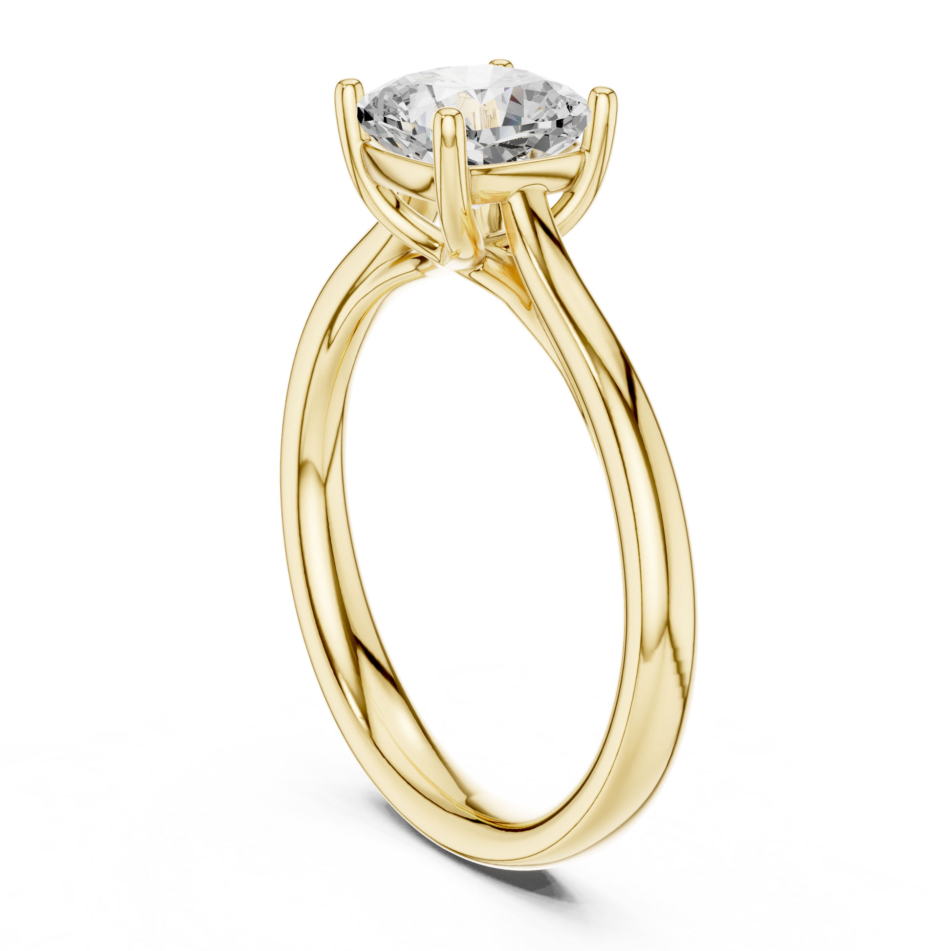 Round Solitaire Lab Grown Diamond Ring