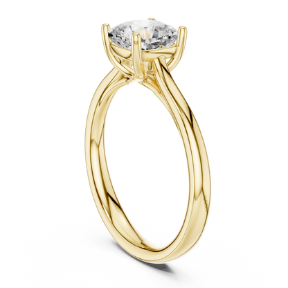 Round Solitaire Lab Grown Diamond Ring