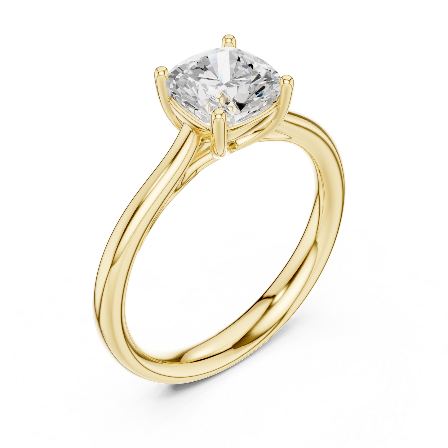 Round Solitaire Lab Grown Diamond Ring