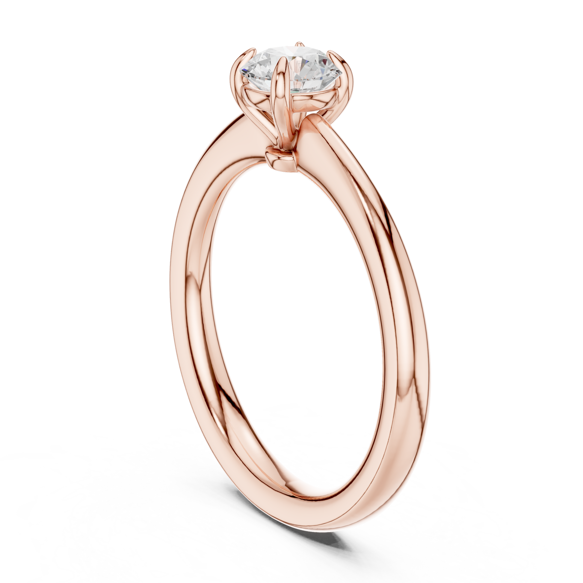 Round Solitaire Lab Grown Diamond Ring