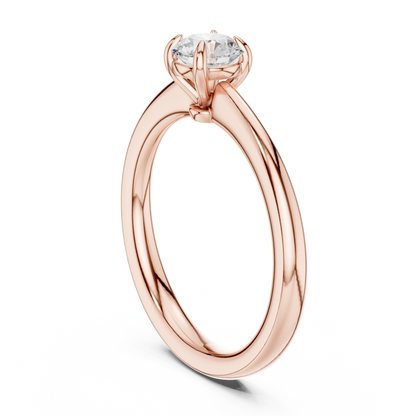 Round Solitaire Lab Grown Diamond Ring