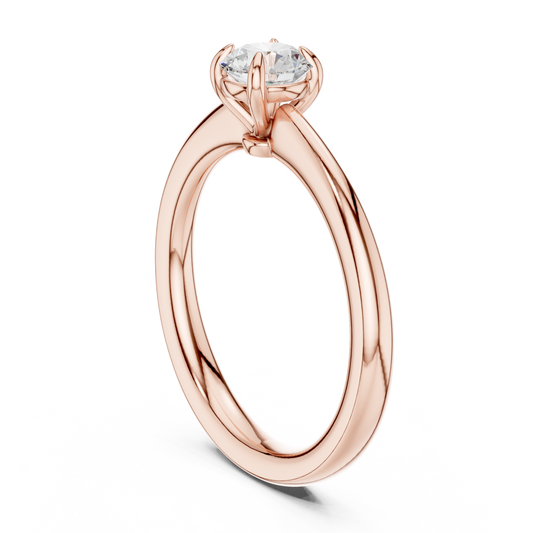 Round Solitaire Lab Grown Diamond Ring