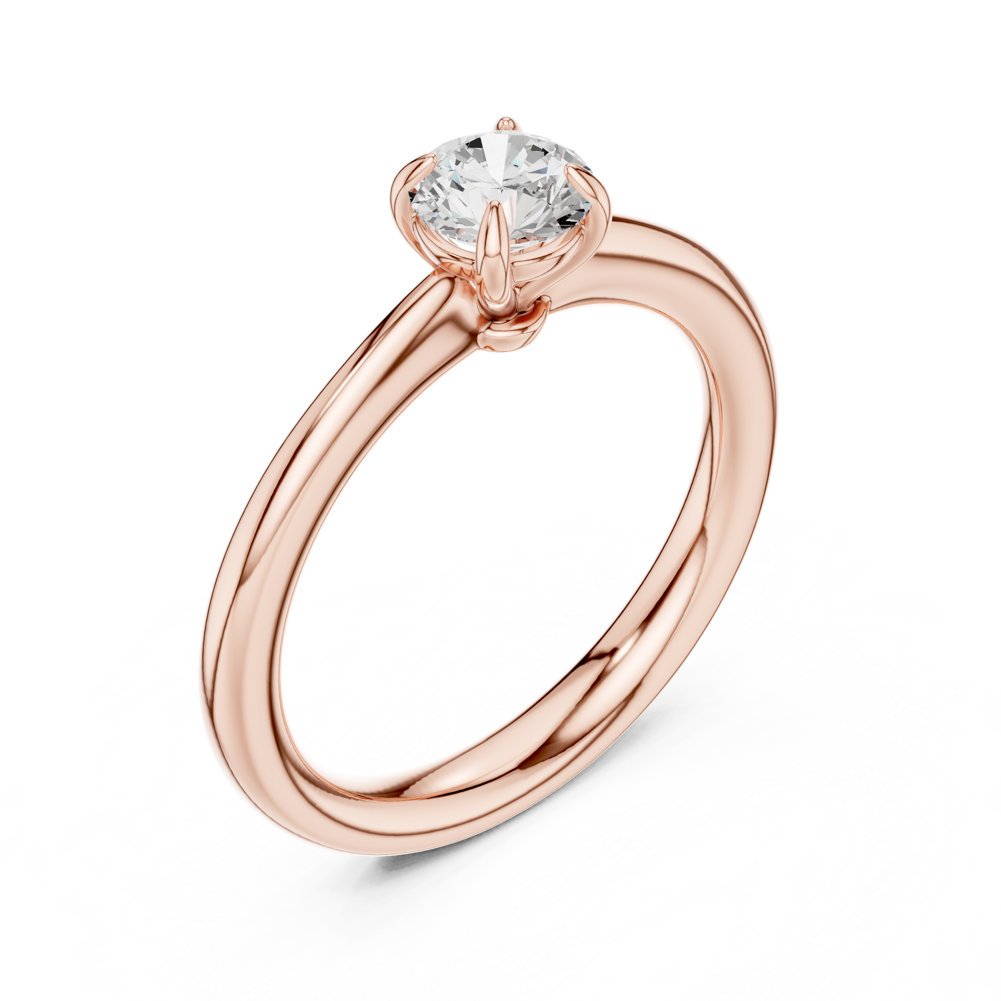 Round Solitaire Lab Grown Diamond Ring