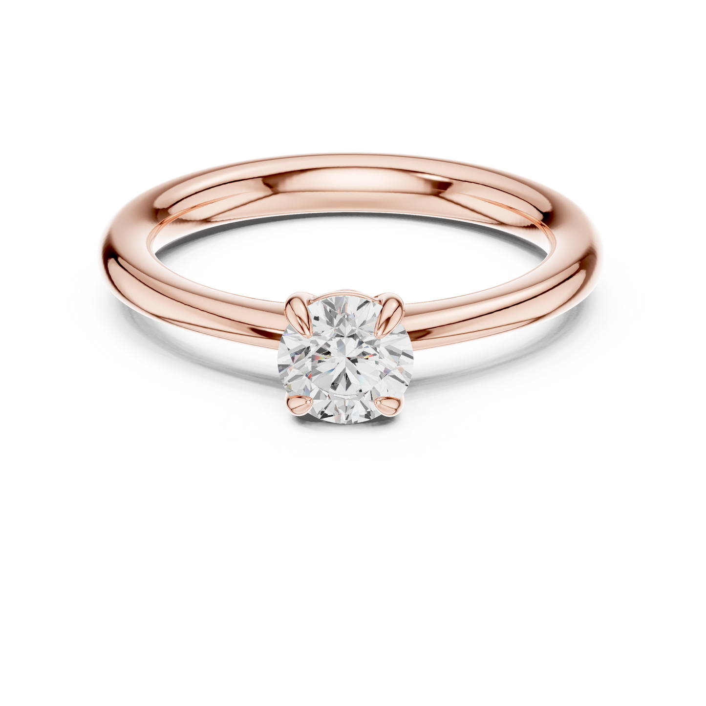 Round Solitaire Lab Grown Diamond Ring