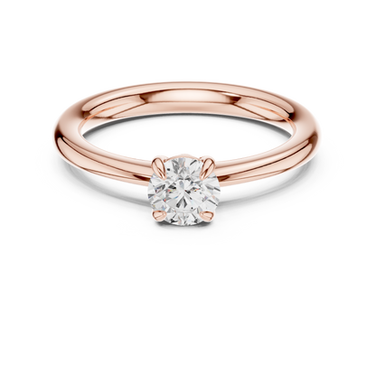 Round Solitaire Lab Grown Diamond Ring