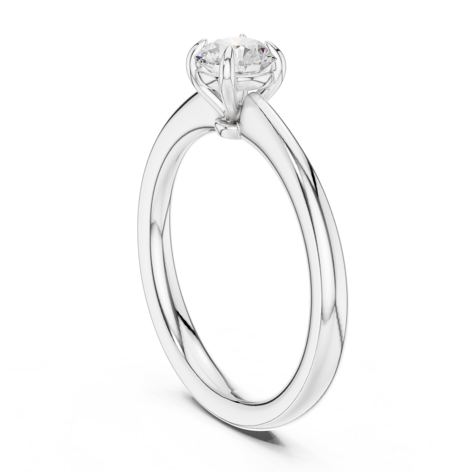 Round Solitaire Lab Grown Diamond Ring