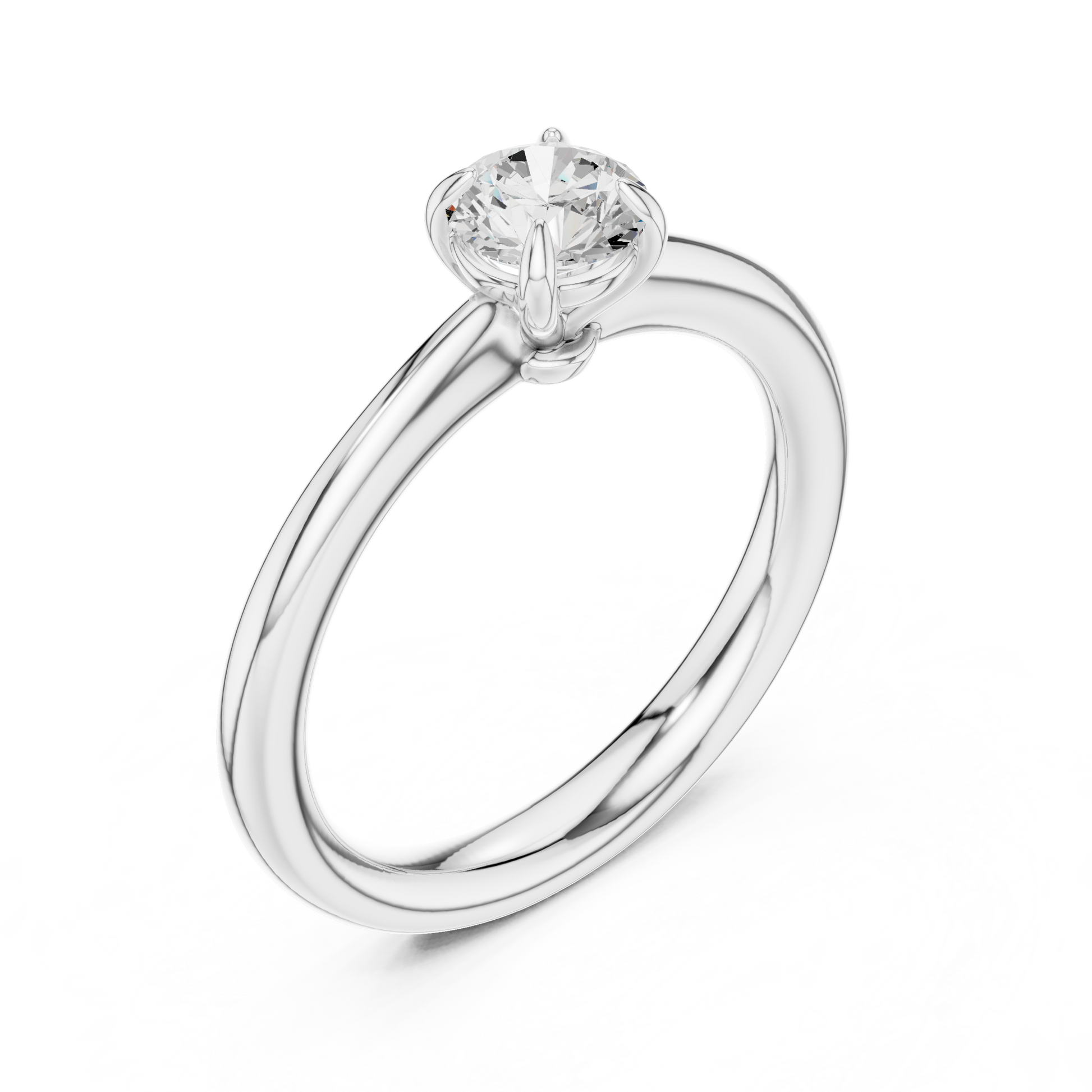 Round Solitaire Lab Grown Diamond Ring
