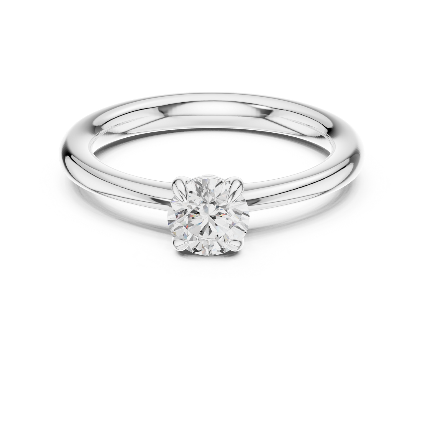 Round Solitaire Lab Grown Diamond Ring