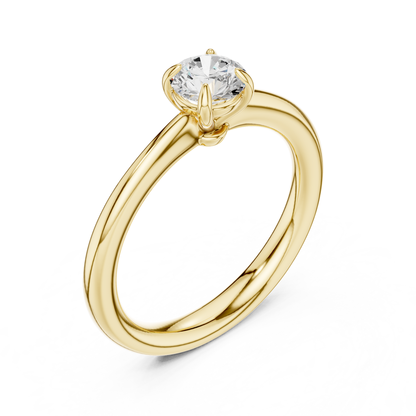 Round Solitaire Lab Grown Diamond Ring