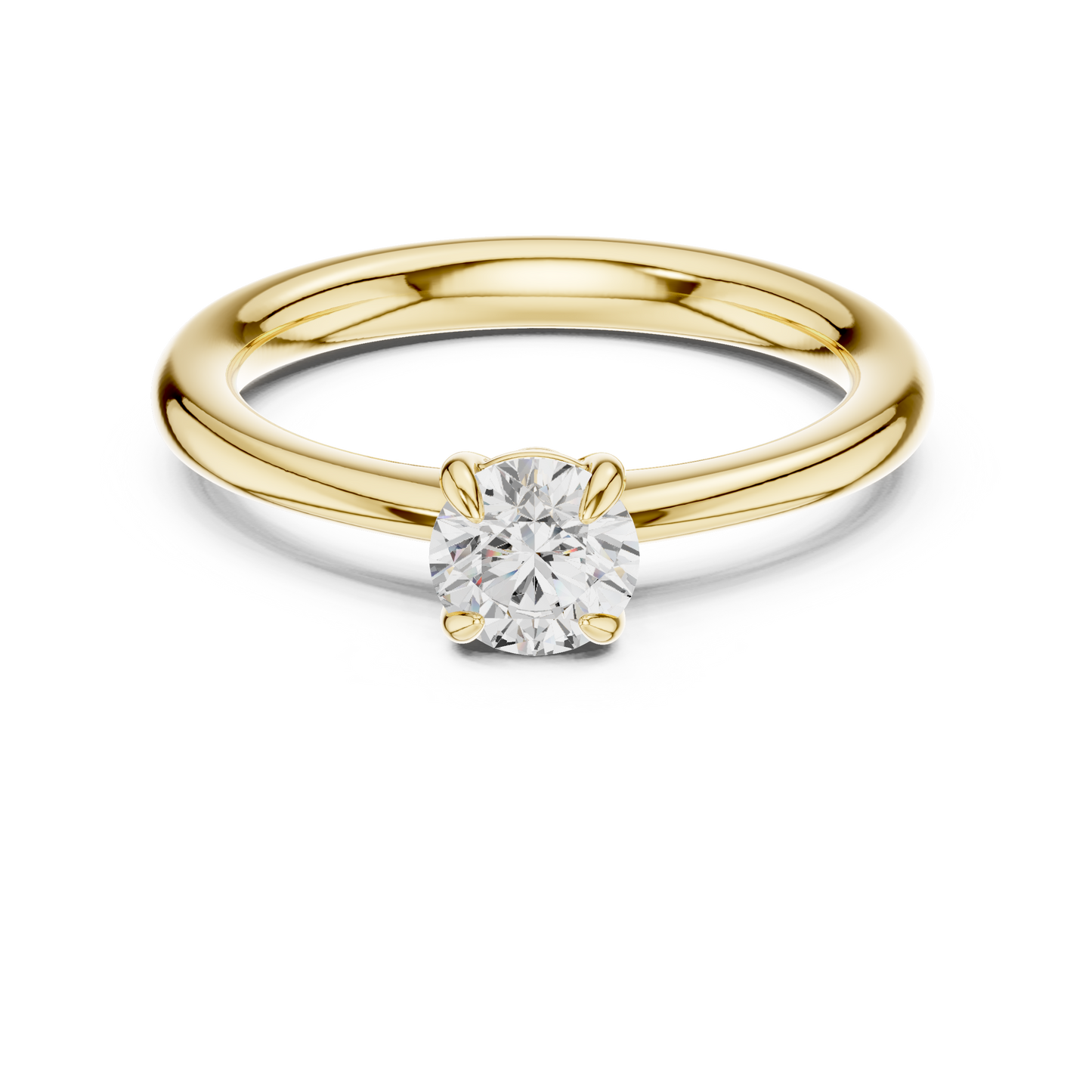 Round Solitaire Lab Grown Diamond Ring