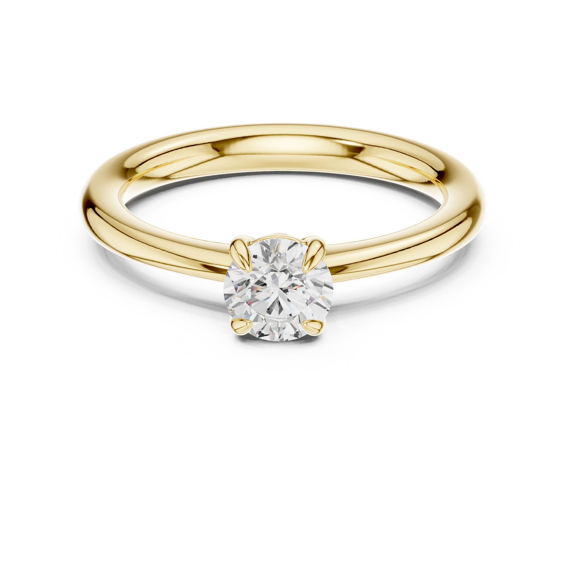 Round Solitaire Lab Grown Diamond Ring