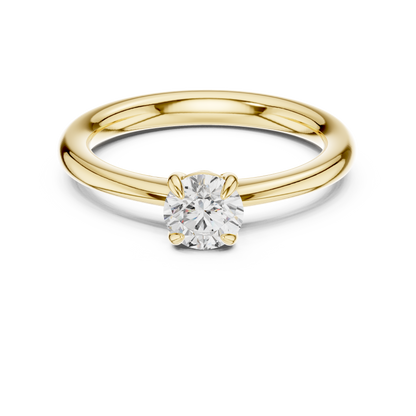 Round Solitaire Lab Grown Diamond Ring