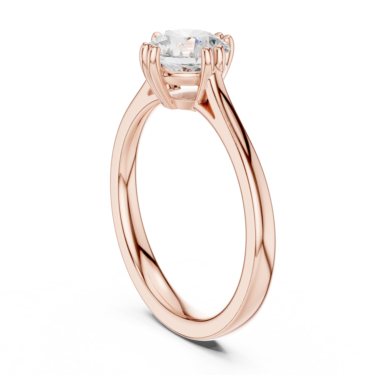 Round Solitaire Lab Grown Diamond Ring