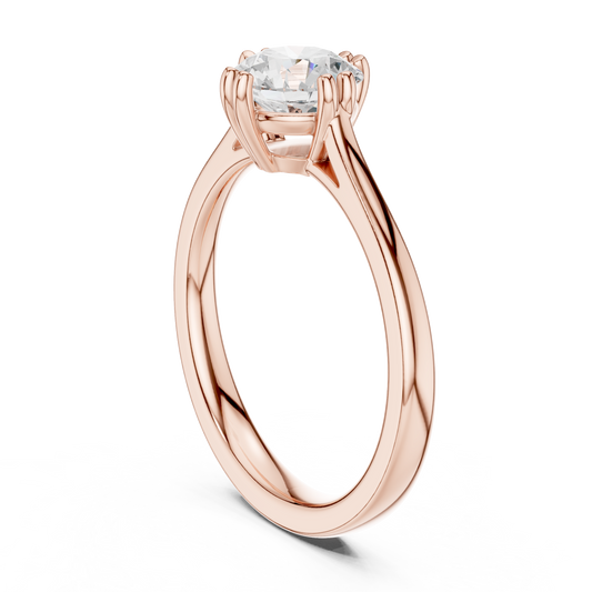 Round Solitaire Lab Grown Diamond Ring