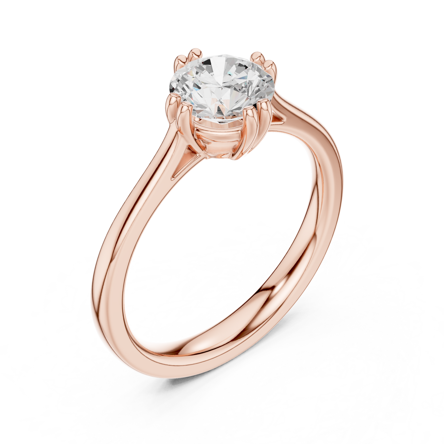 Round Solitaire Lab Grown Diamond Ring