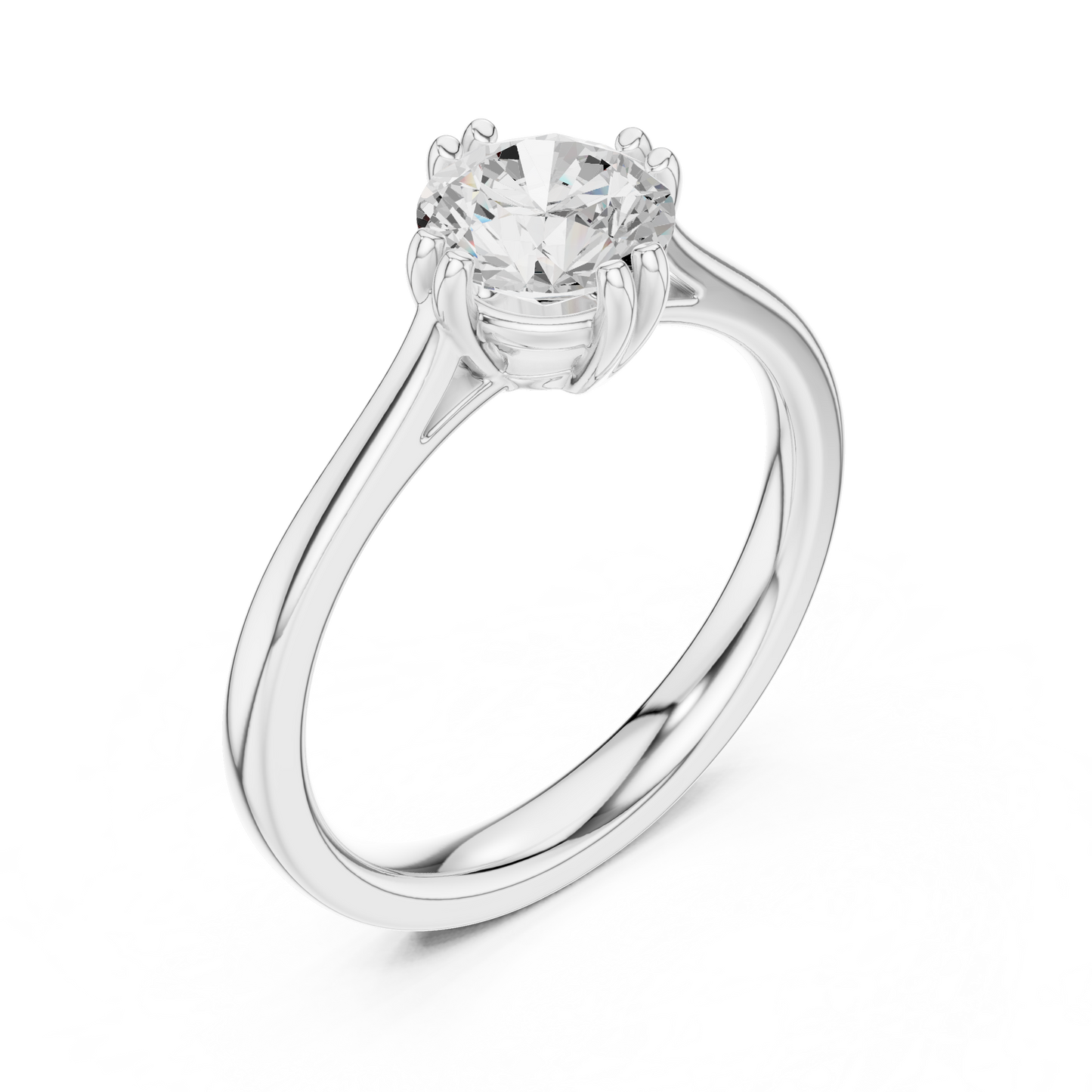 Round Solitaire Lab Grown Diamond Ring
