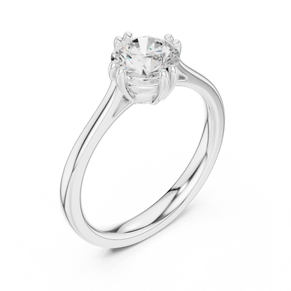 Round Solitaire Lab Grown Diamond Ring