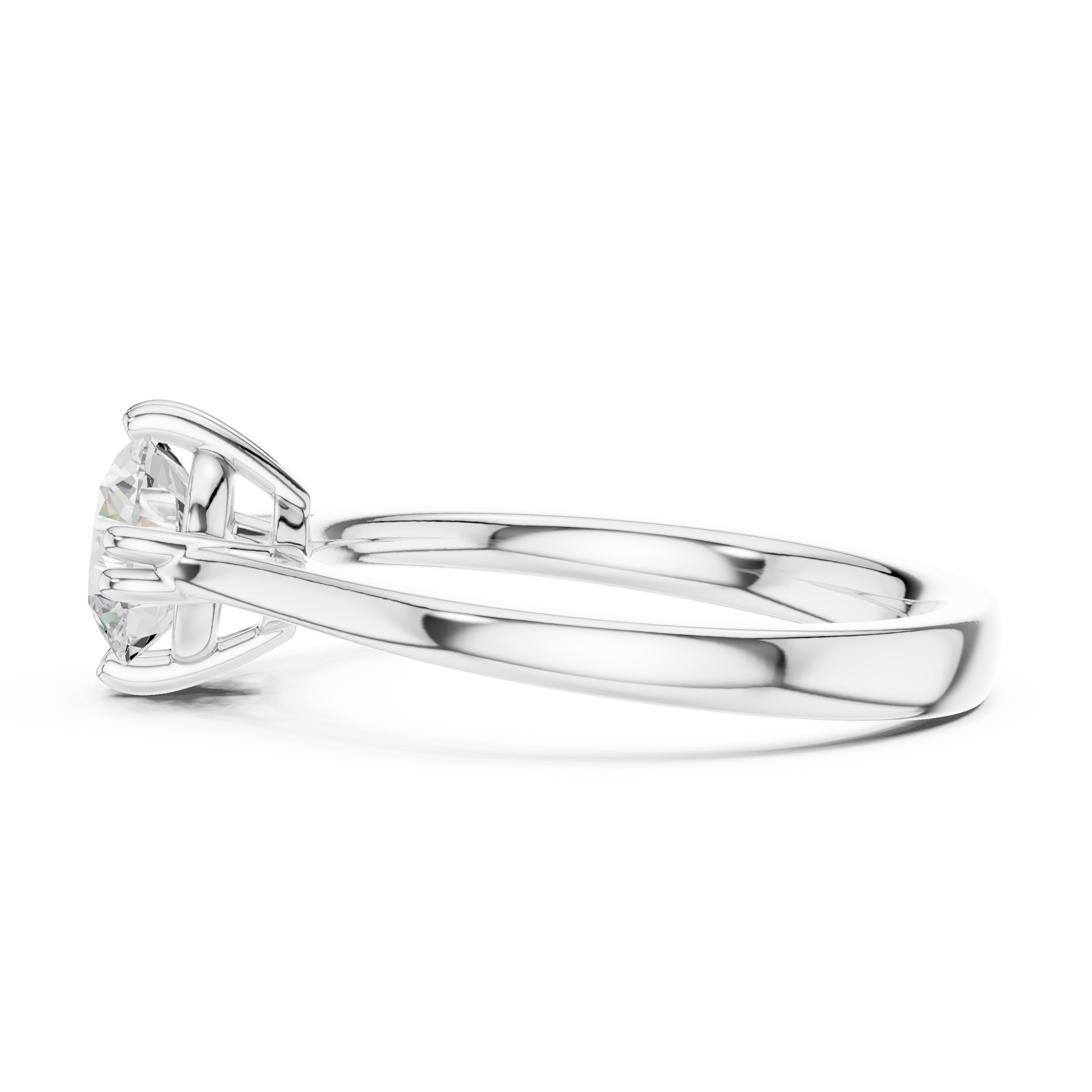 Round Solitaire Lab Grown Diamond Ring