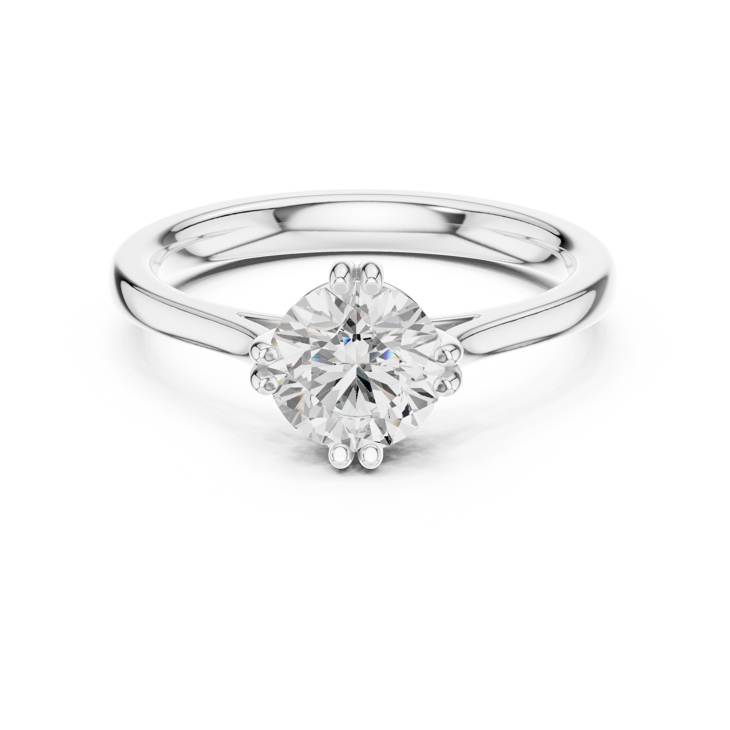 Round Solitaire Lab Grown Diamond Ring
