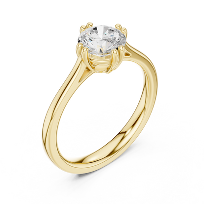 Round Solitaire Lab Grown Diamond Ring